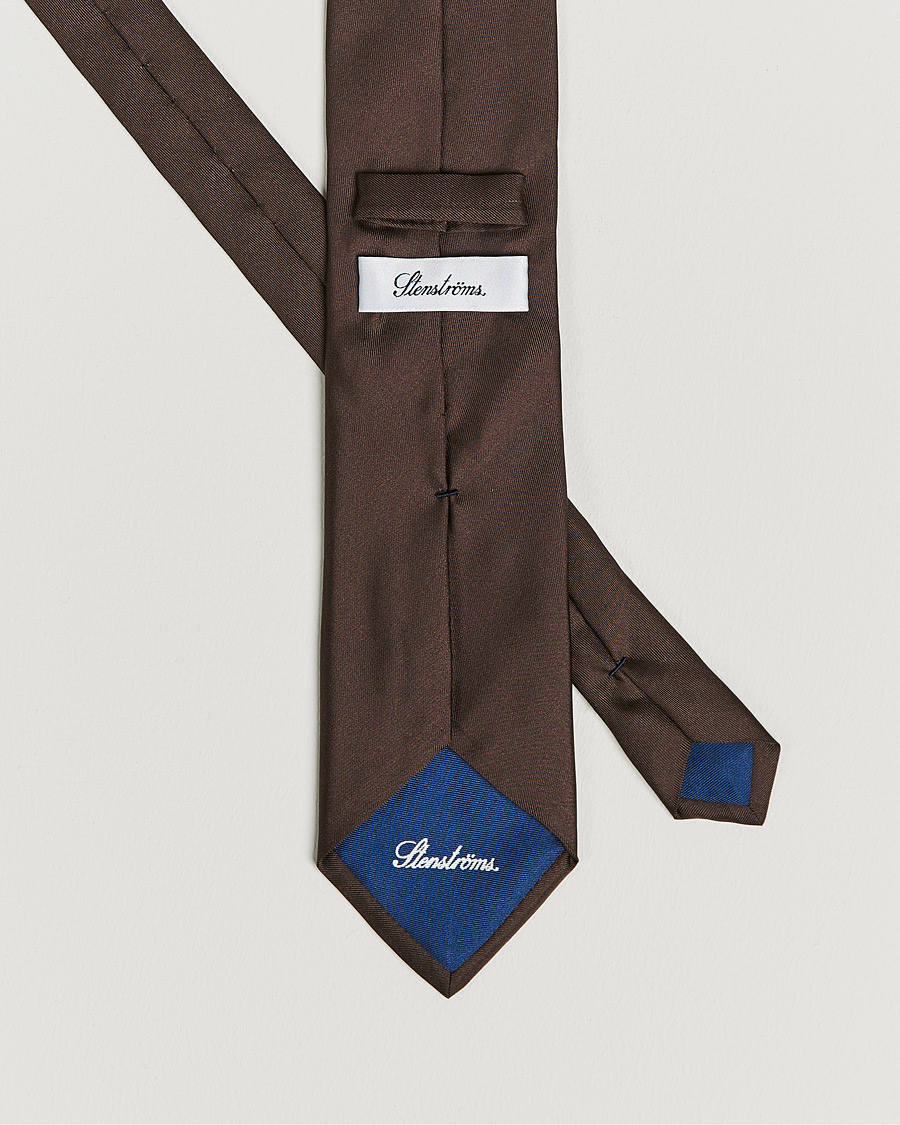 Herre | Slips | Stenströms | Silk Tie Brown