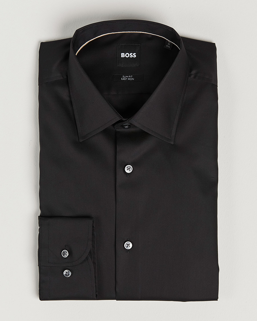 Herre | Skjorter | BOSS BLACK | Hank Slim Fit Shirt Black