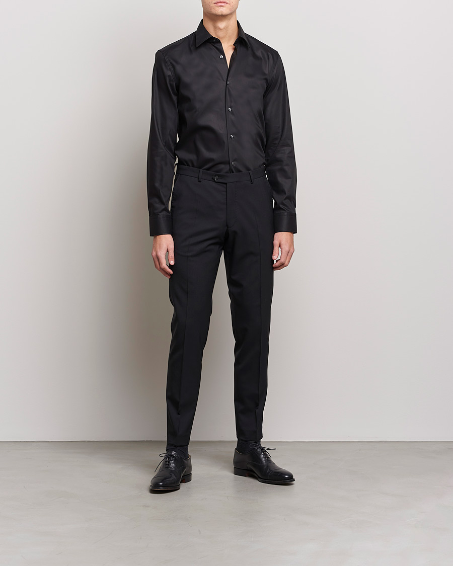 Herre | BOSS | BOSS BLACK | Hank Slim Fit Shirt Black