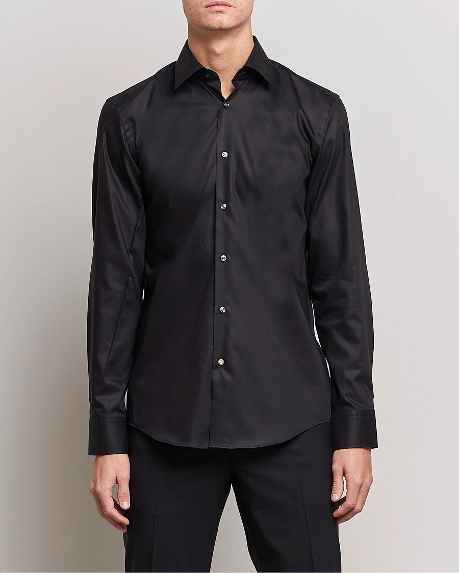 Herre | Skjorter | BOSS BLACK | Hank Slim Fit Shirt Black