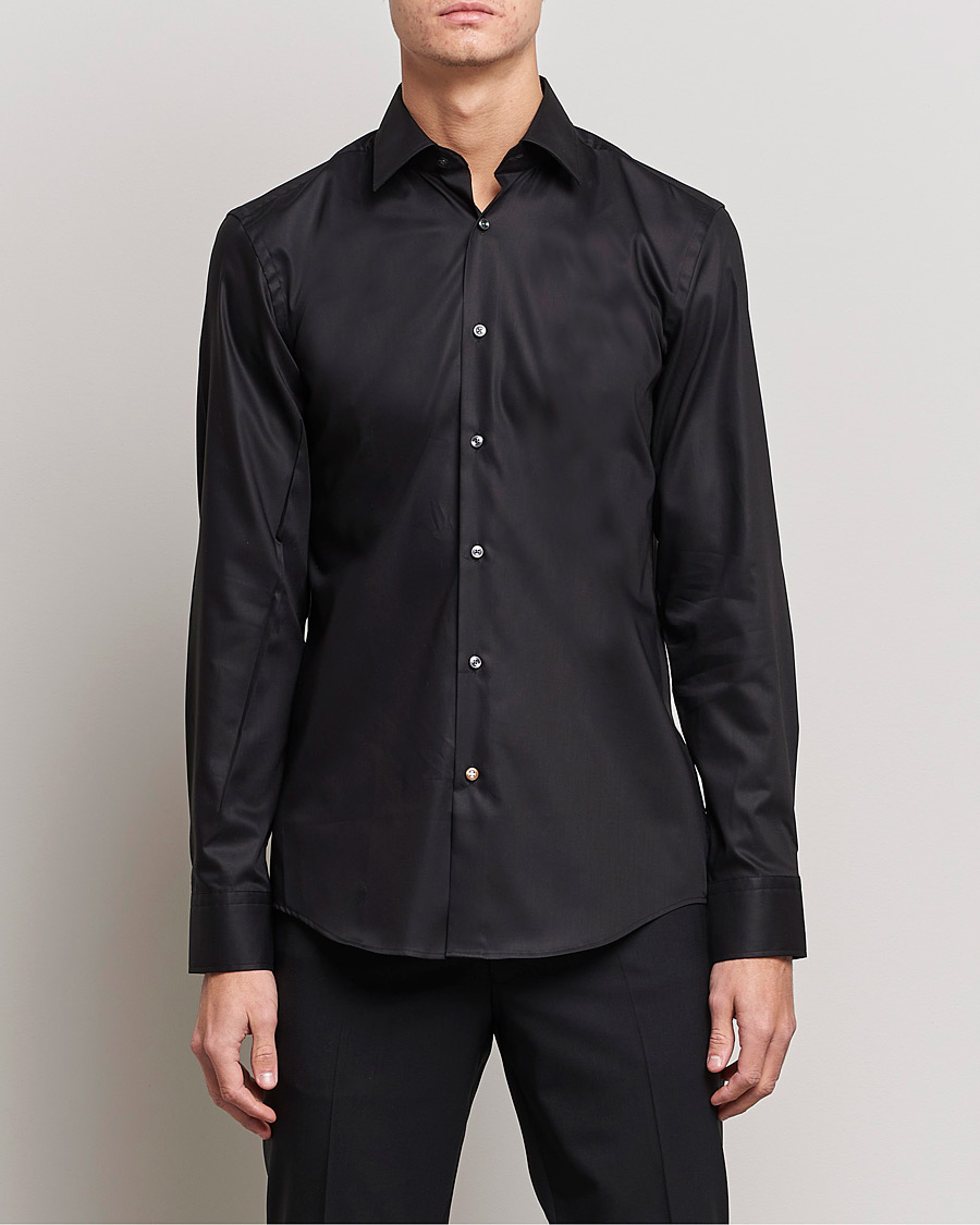 Herre | Business & Beyond | BOSS BLACK | Hank Slim Fit Shirt Black