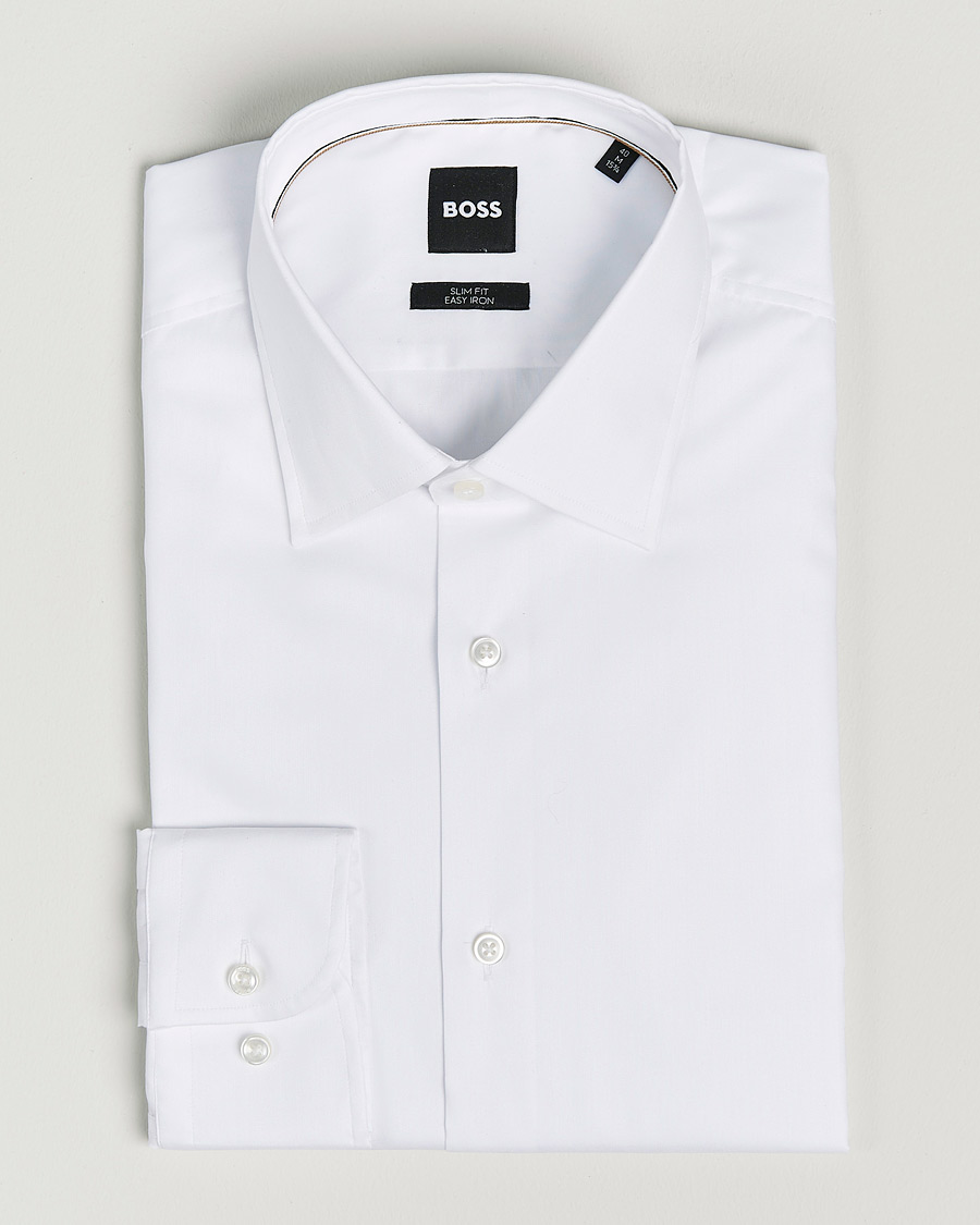 Herre | Skjorter | BOSS BLACK | Hank Slim Fit Shirt White