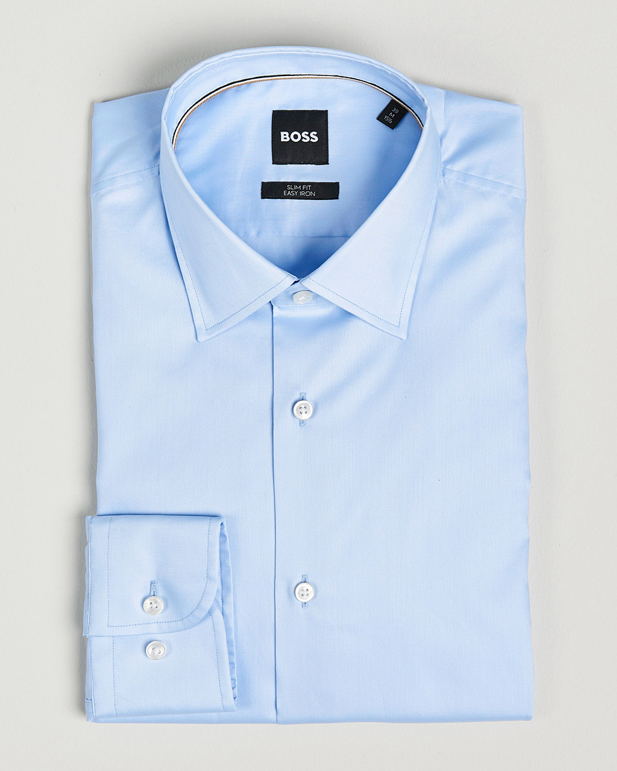 Herre | Skjorter | BOSS BLACK | Hank Slim Fit Shirt Light Blue