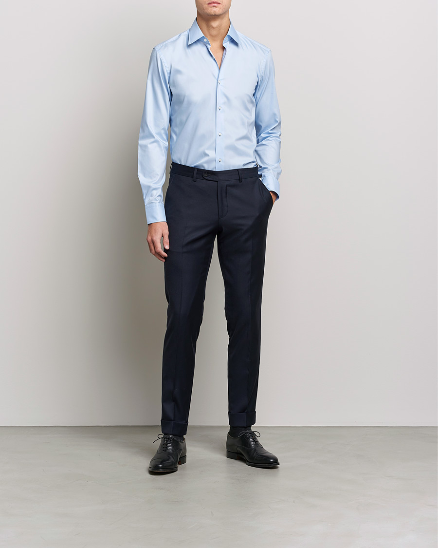 Herre | Skjorter | BOSS BLACK | Hank Slim Fit Shirt Light Blue