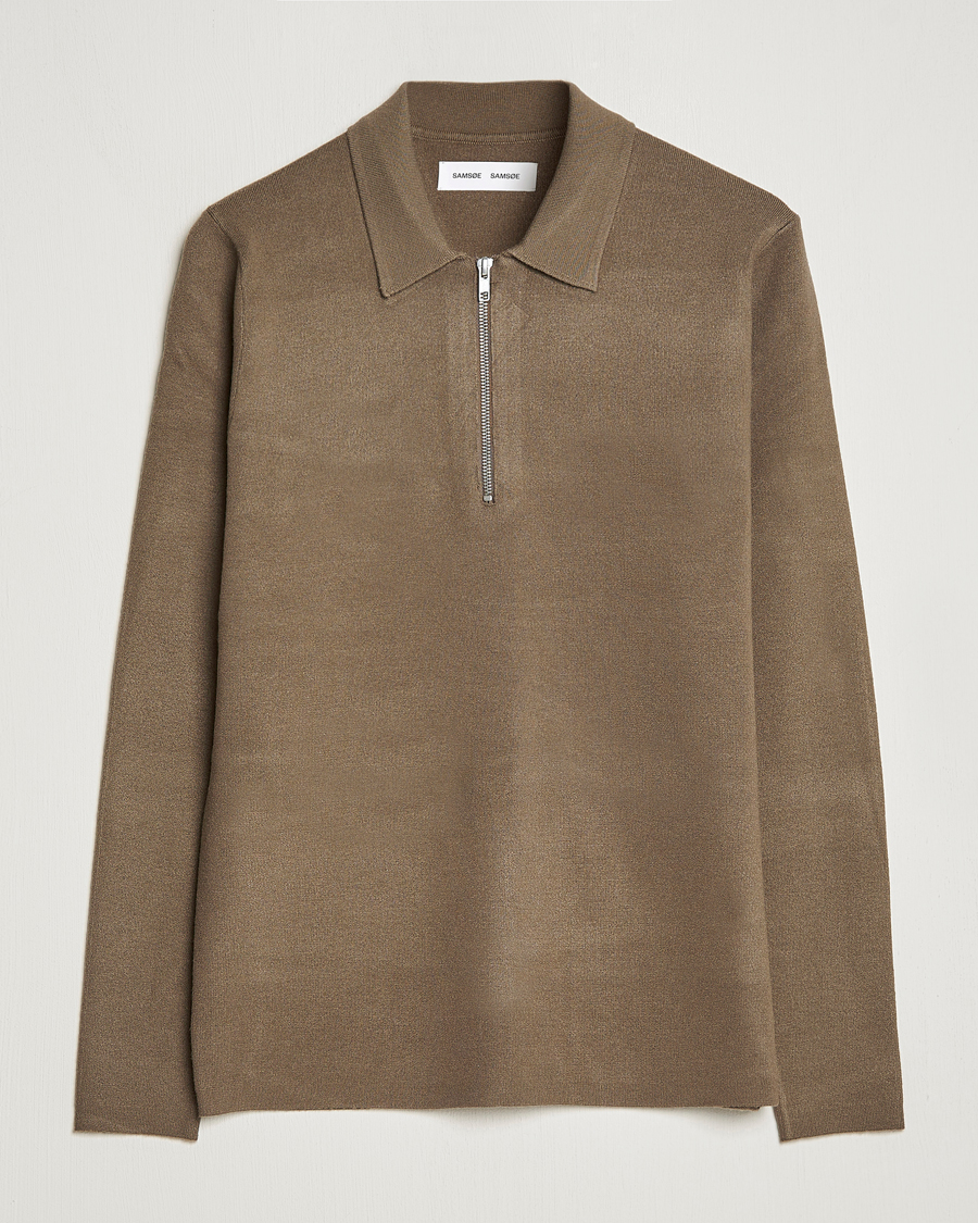 Herre | Gensere | Samsøe Samsøe | Samsøe & Samsøe Guna Half Zip Stone Grey