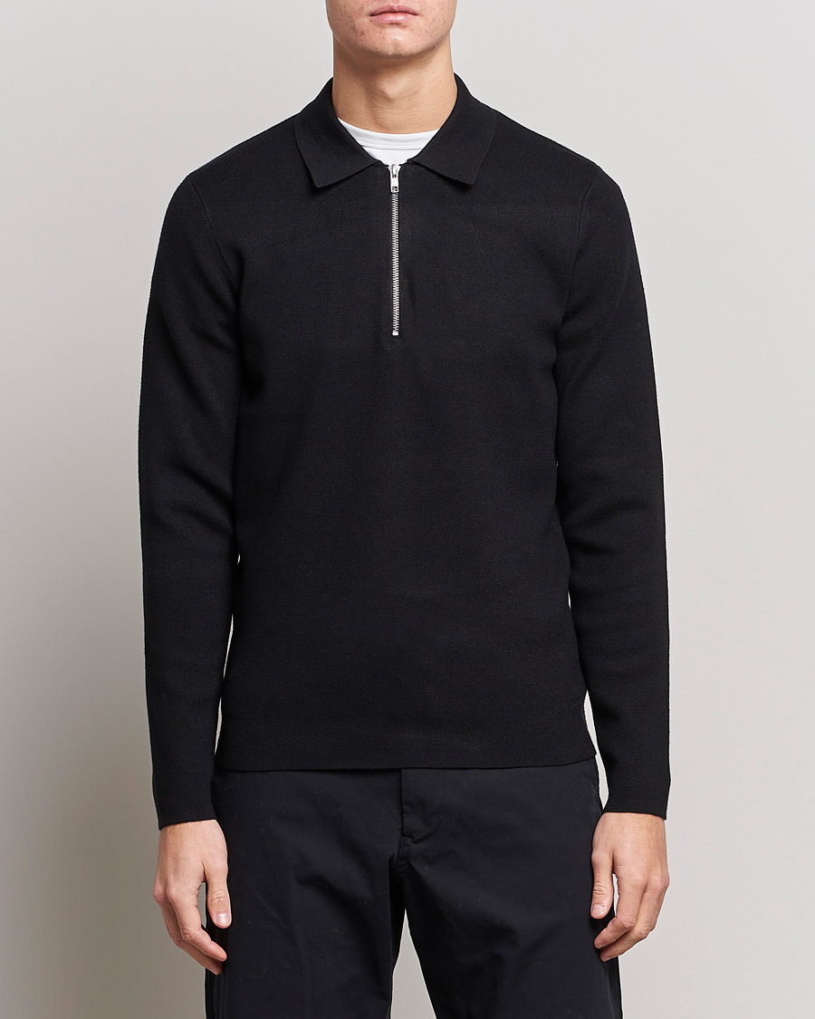 Herre | Gensere | Samsøe Samsøe | Samsøe & Samsøe Guna Half Zip Black