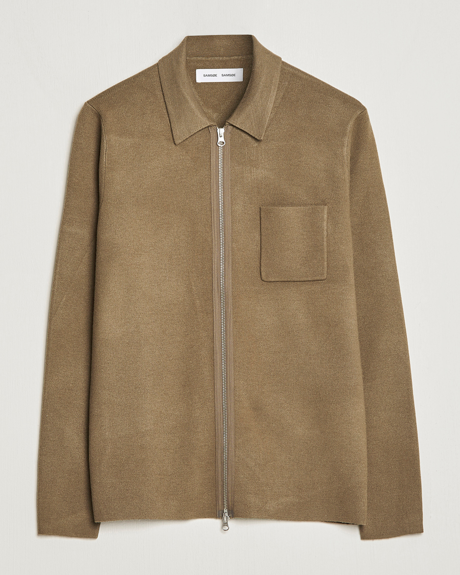 Herre | Gensere | Samsøe Samsøe | Samsøe & Samsøe Guna Full Zip Stone Grey