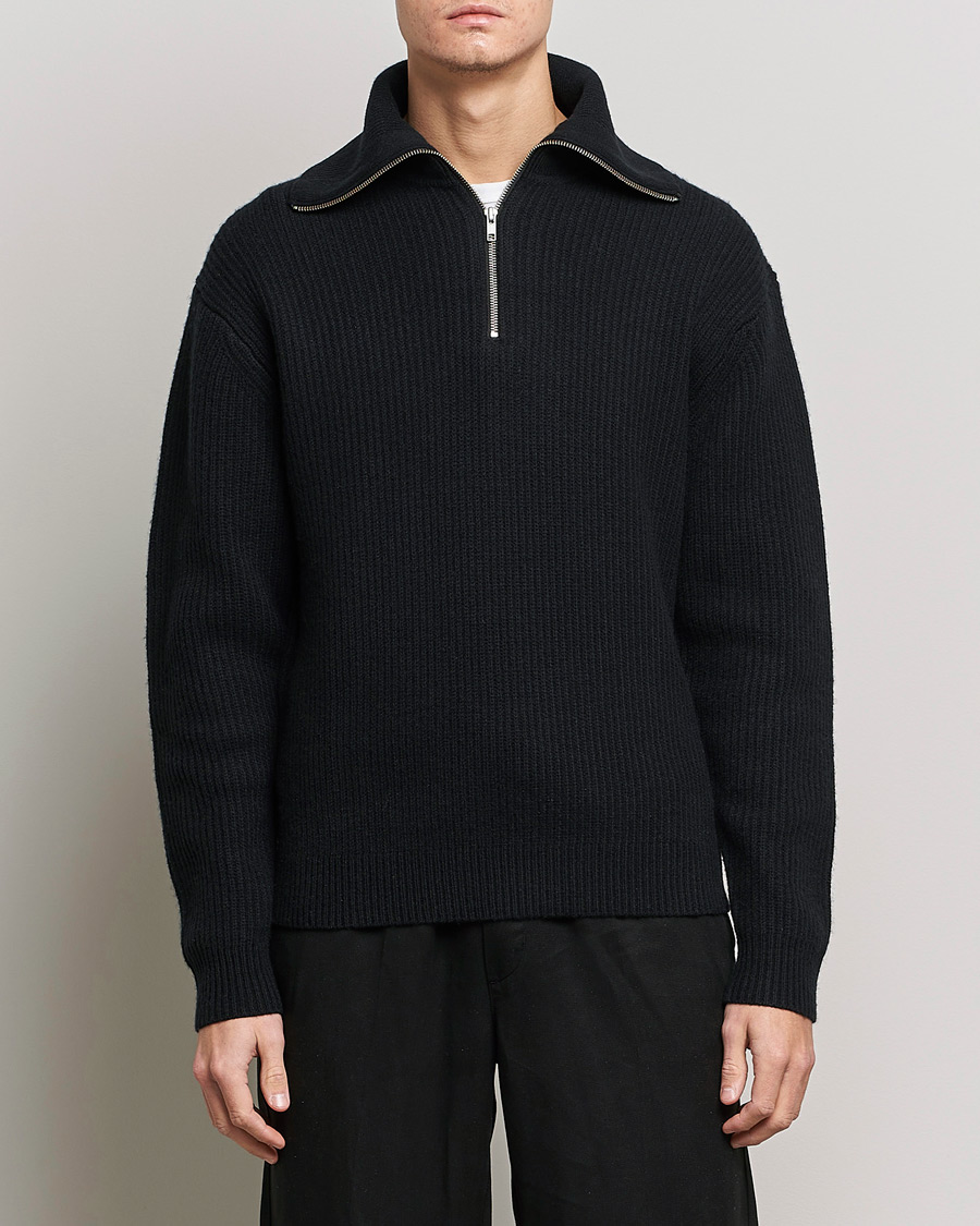 Herre | Gensere | Samsøe Samsøe | Samsøe & Samsøe Logan Zip Turtle Neck Black