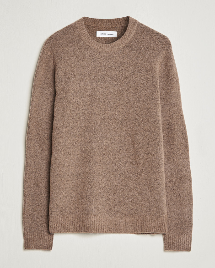 Herre | Gensere | Samsøe Samsøe | Samsøe & Samsøe Butler Yak Crew Neck Stone Grey