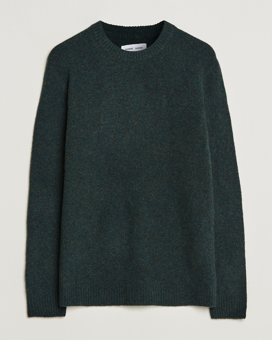 Herre | Gensere | Samsøe Samsøe | Samsøe & Samsøe Butler Yak Crew Neck Rain Forest