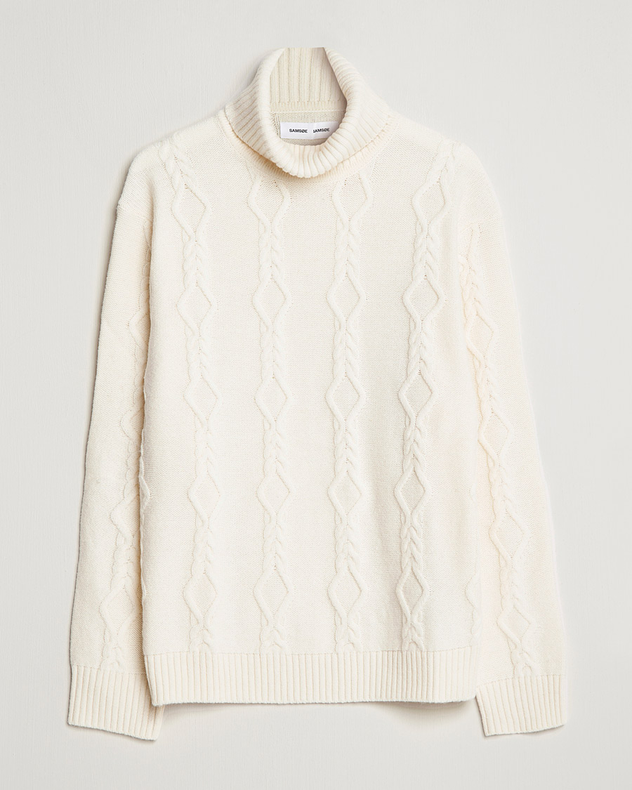 Herre | Gensere | Samsøe Samsøe | Samsøe & Samsøe Mas Wool Turtleneck Whisper White