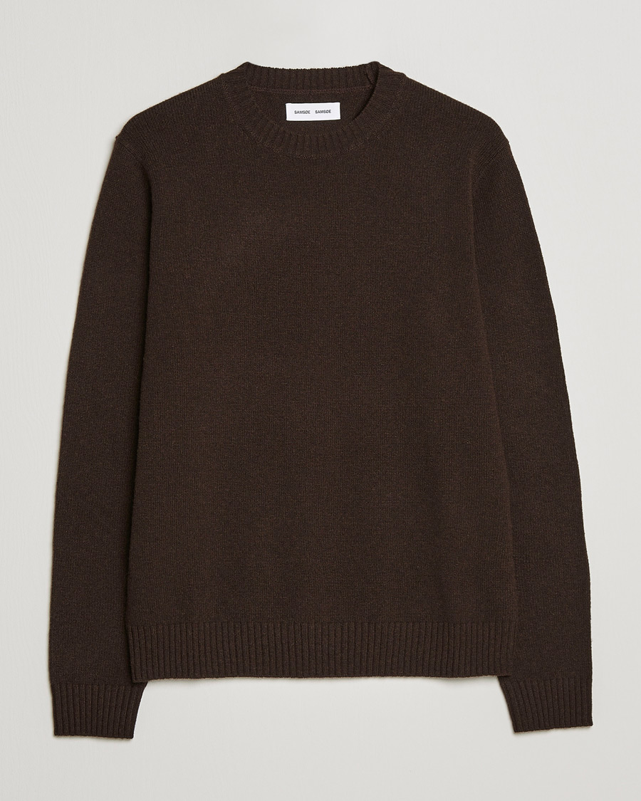 Herre | Gensere | Samsøe Samsøe | Samsøe & Samsøe Sylli Wool Crew Neck Mole