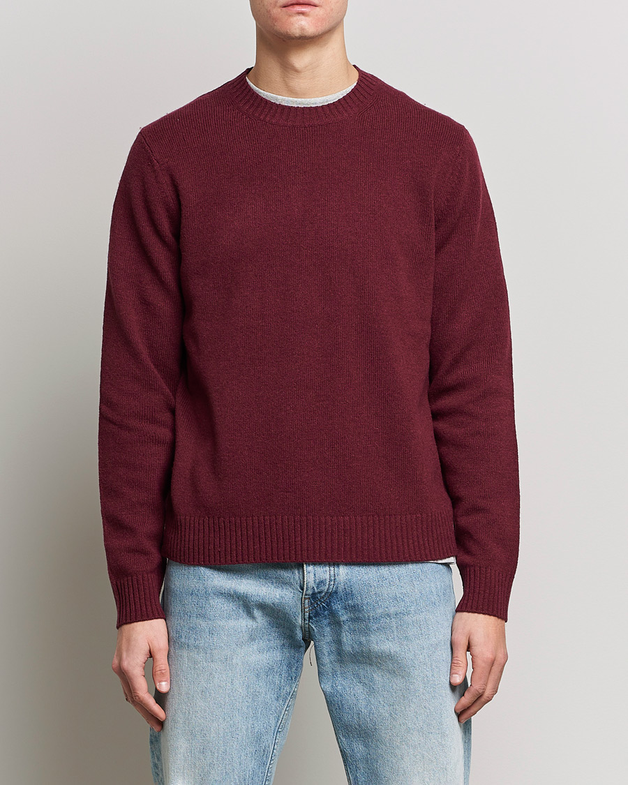 Herre | Gensere | Samsøe Samsøe | Samsøe & Samsøe Sylli Wool Crew Neck Windsor Wine