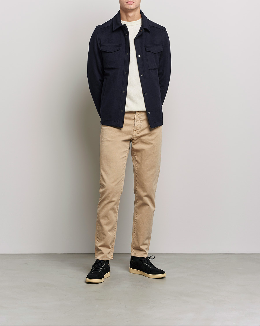 Herre | Bukser | Incotex | Bull Denim 5-Pocket Pants Beige