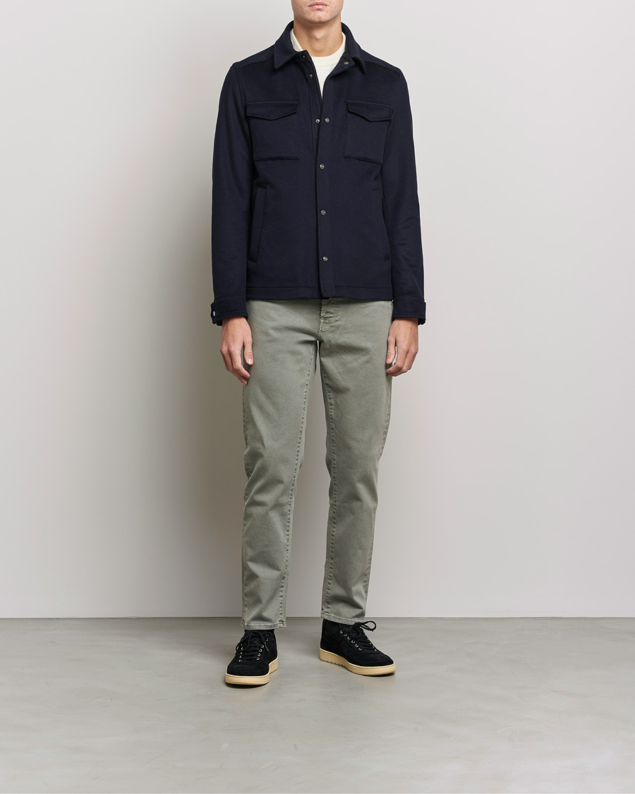 Herre | Bukser | Incotex | Bull Denim 5-Pocket Pants Green