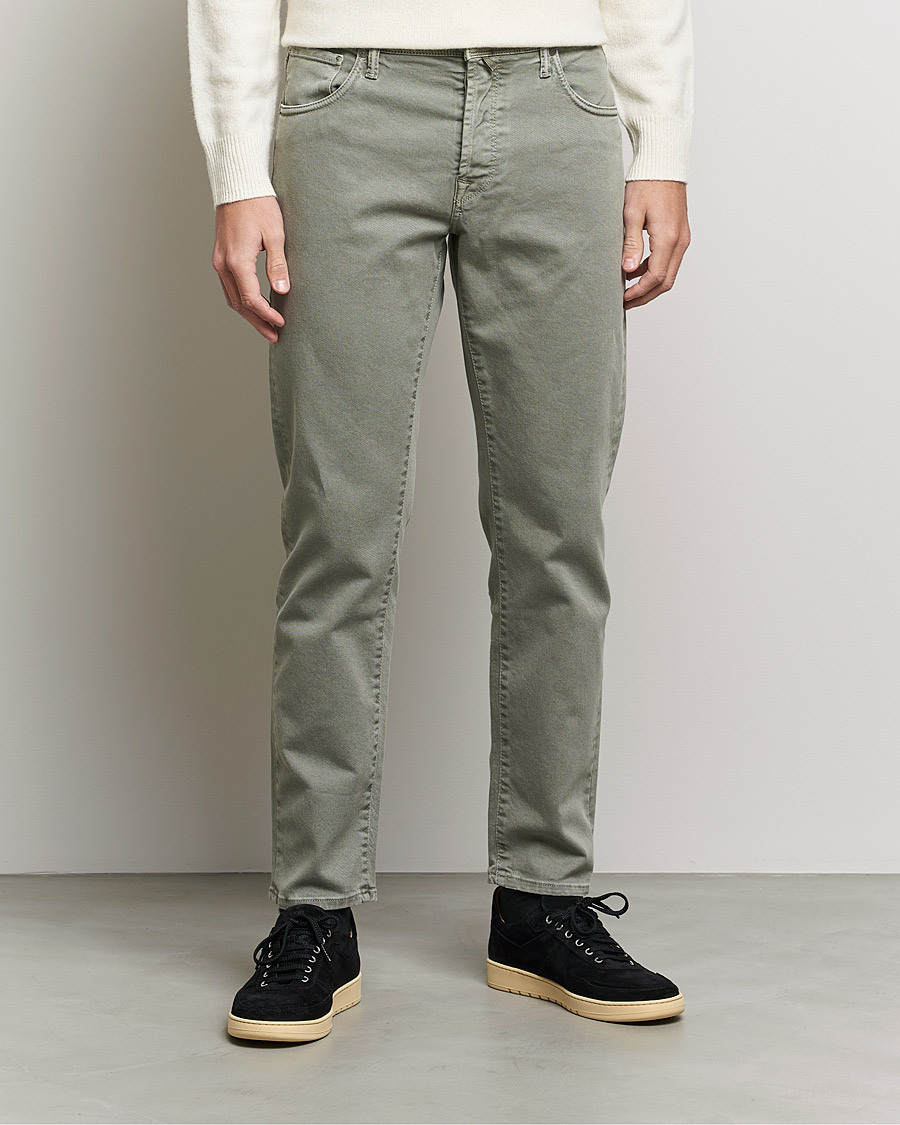 Herre |  | Incotex | Bull Denim 5-Pocket Pants Green
