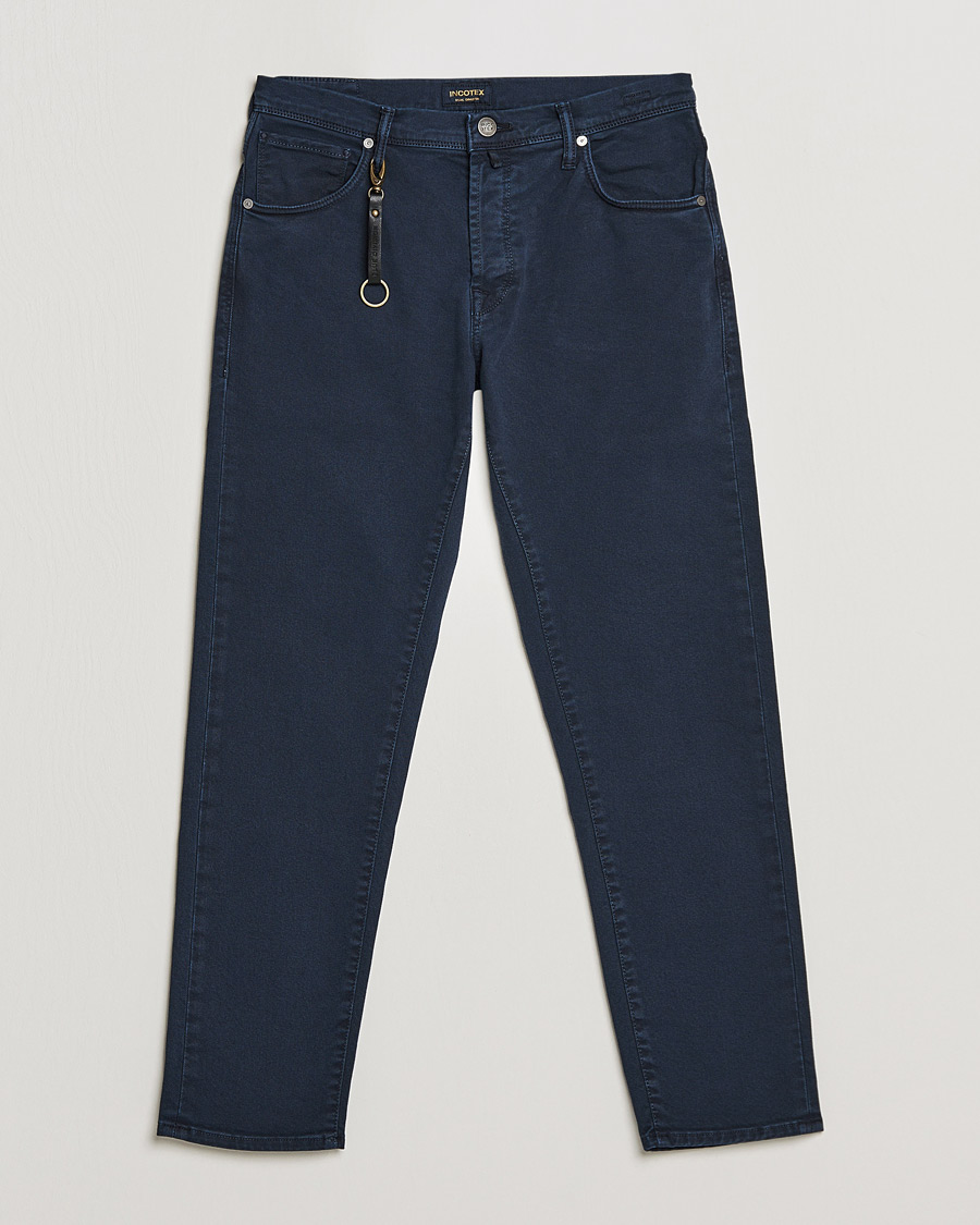 Herre | Bukser | Incotex | Bull Denim 5-Pocket Pants Navy