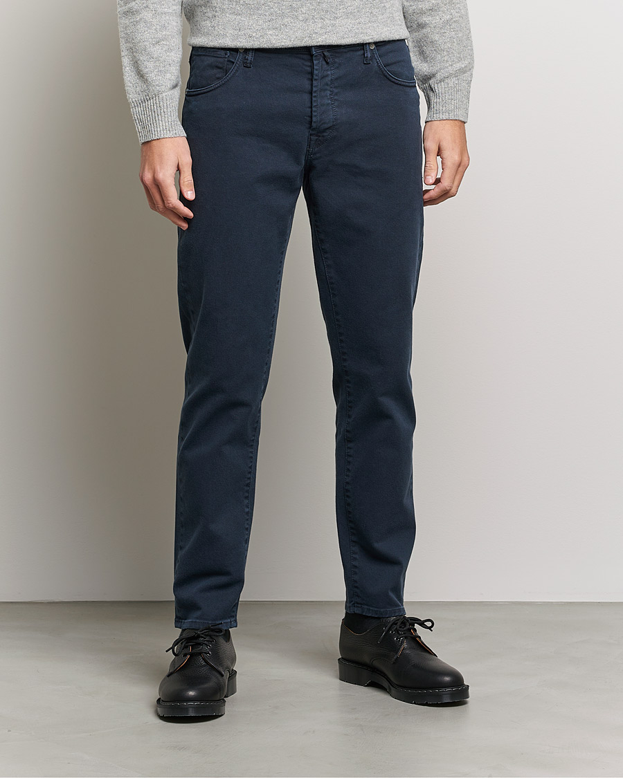 Herre | Bukser | Incotex | Bull Denim 5-Pocket Pants Navy