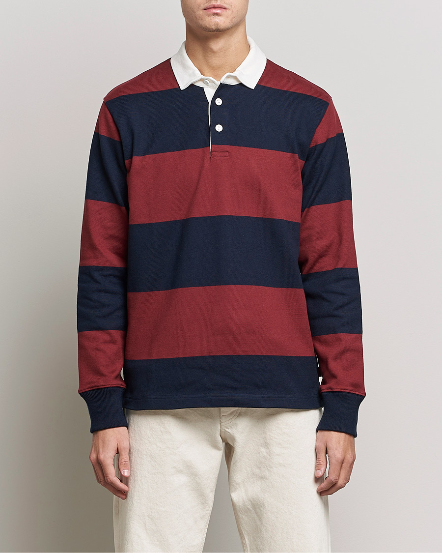 Herre | Eksklusivt Care of Carl | Rowing Blazers | Block Stripe Rugby Burgundy/Navy