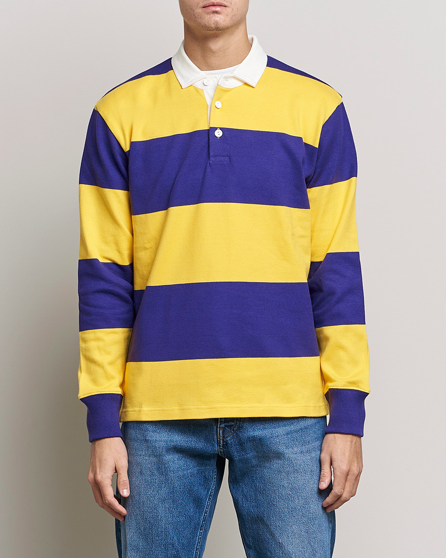 Herre | Gensere | Rowing Blazers | Horizontal Stripe Rugby Gold/Purple