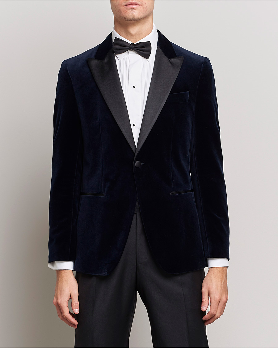 Herre |  | BOSS | Hutson Velvet Tuxudo Jacket Dark Blue