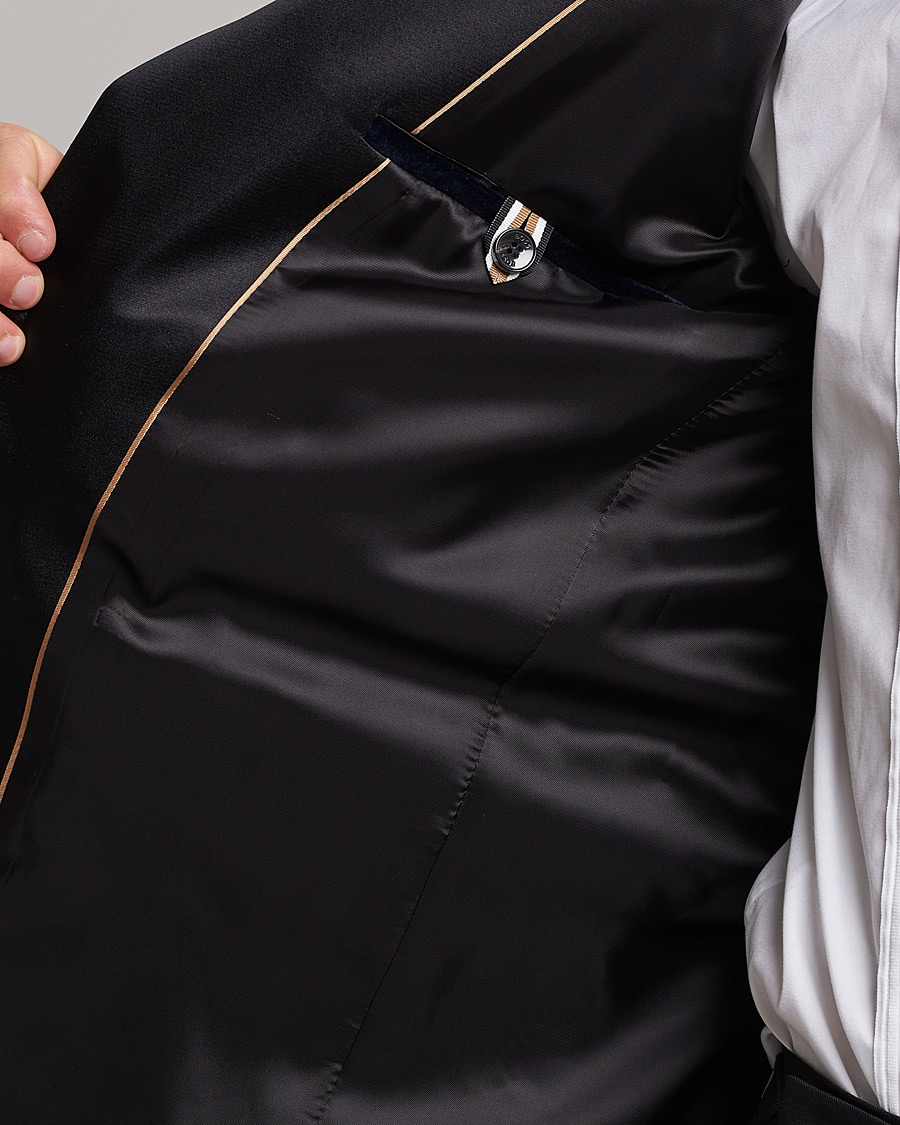 Herre | Dressjakker | BOSS BLACK | Hutson Velvet Tuxedo Blazer Dark Blue