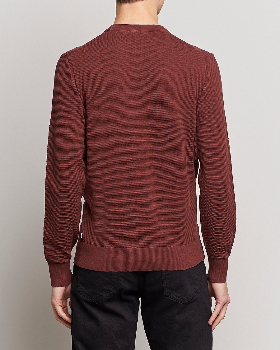 Herre | Gensere | BOSS BLACK | Ecaio Knitted Structured Sweater Medium Brown