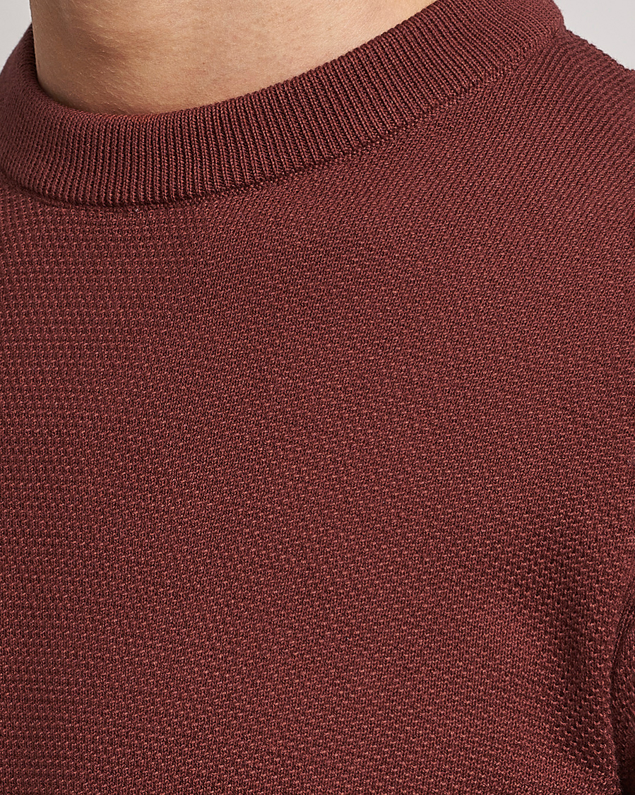Herre | Gensere | BOSS BLACK | Ecaio Knitted Structured Sweater Medium Brown