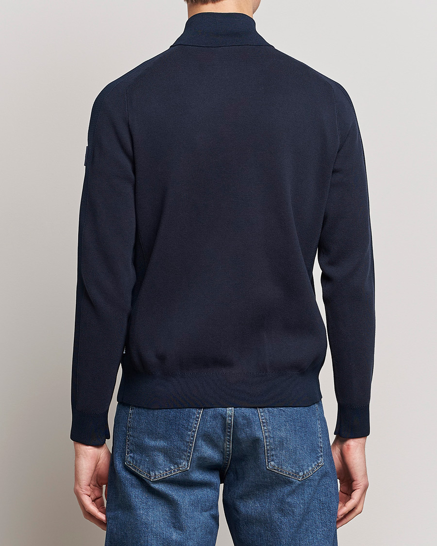 Herre | Gensere | BOSS BLACK | Fisio Knitted Full Zip Dark Blue