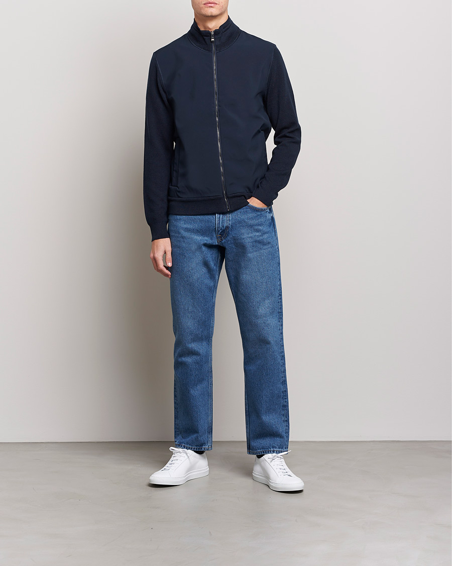 Herre | Gensere | BOSS BLACK | Feloy Full Zip Dark Blue