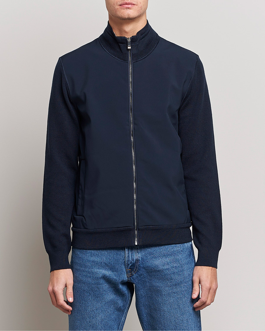 Herre | Gensere | BOSS BLACK | Feloy Full Zip Dark Blue