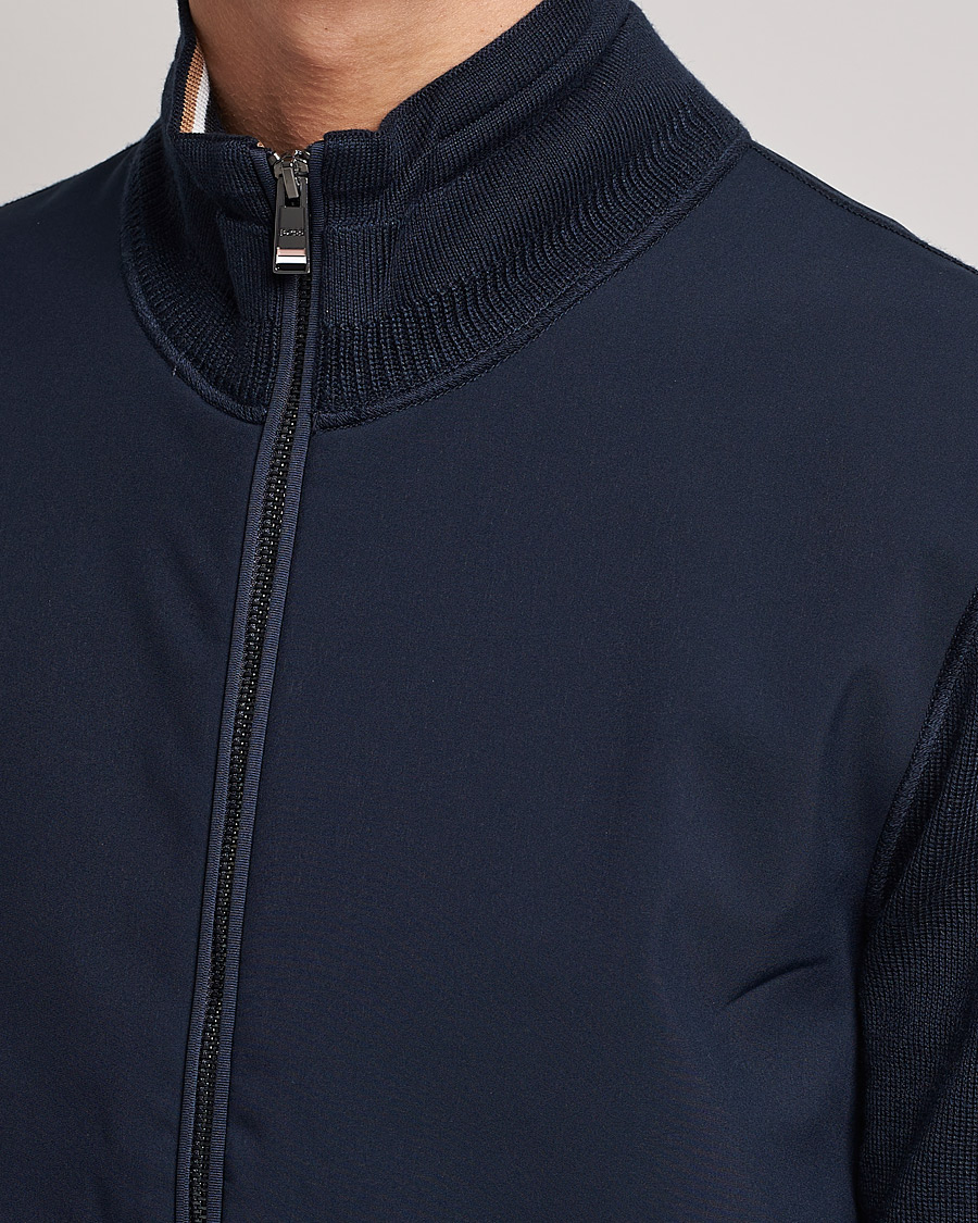 Herre | Gensere | BOSS BLACK | Feloy Full Zip Dark Blue