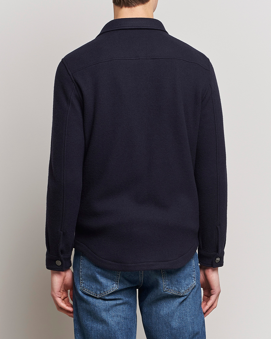 Herre | Skjorter | BOSS BLACK | Carper Wool Overshirt Dark Blue