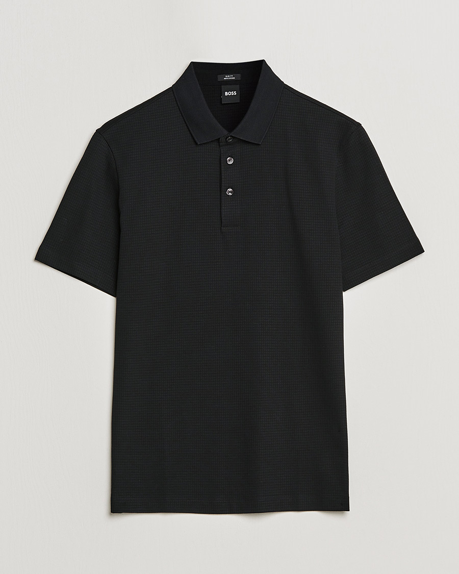 Herre | Pikéer | BOSS BLACK | Pitton Waffle Polo Black
