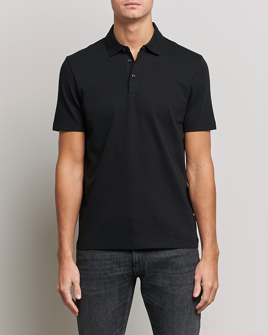 Herre | Pikéer | BOSS BLACK | Pitton Waffle Polo Black
