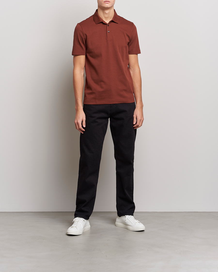 Herre | Pikéer | BOSS BLACK | Pitton Waffle Polo Medium Brown