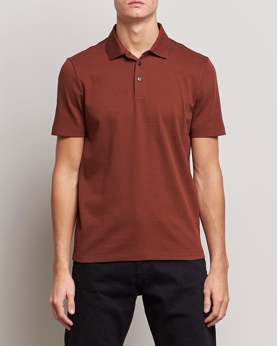 Herre | Pikéer | BOSS BLACK | Pitton Waffle Polo Medium Brown