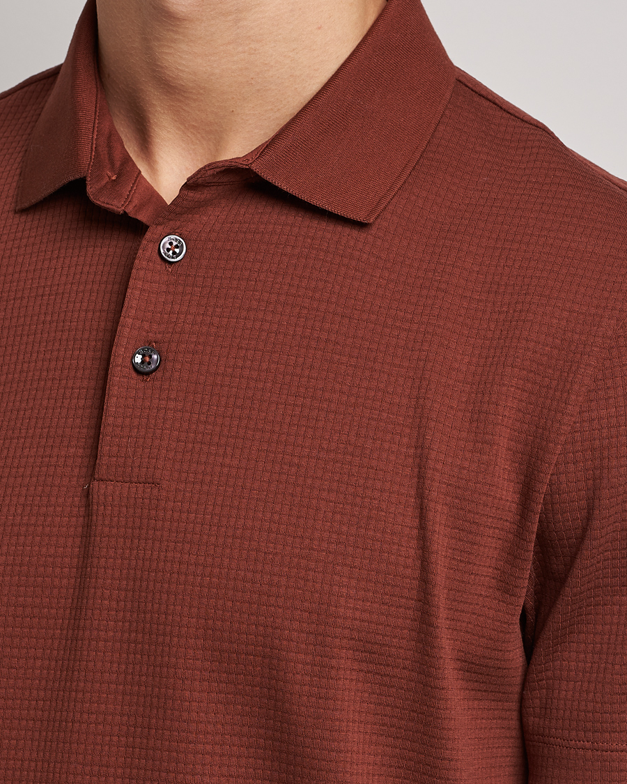 Herre | Pikéer | BOSS BLACK | Pitton Waffle Polo Medium Brown