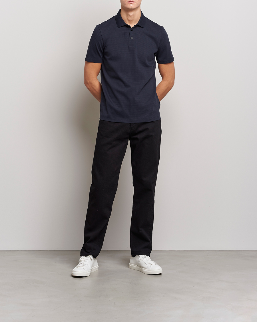 Herre | Pikéer | BOSS BLACK | Pitton Waffle Polo Dark Blue