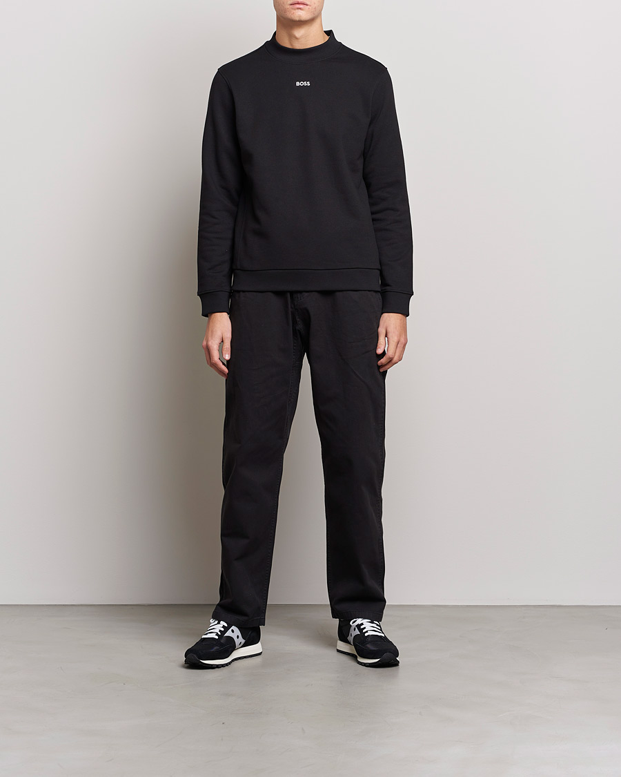 Herre | Gensere | BOSS GREEN | Salbock Center Logo Sweatshirt Black