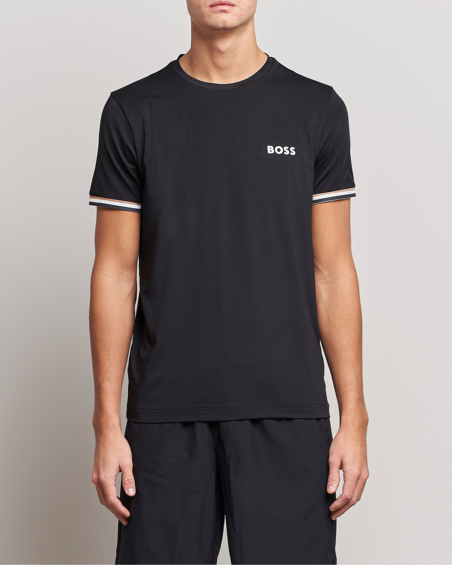 Herre |  | BOSS Athleisure | Performance MB Crew Neck T-Shirt Black