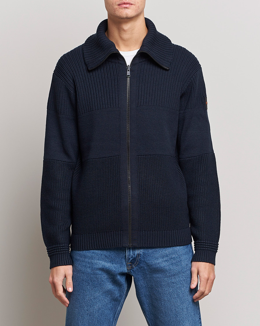 Herre |  | BOSS ORANGE | Kamondo Full Zip Sweater Dark Blue