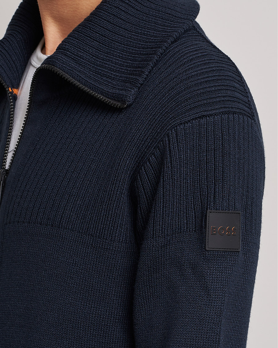 Herre | Gensere | BOSS ORANGE | Kamondo Full Zip Sweater Dark Blue