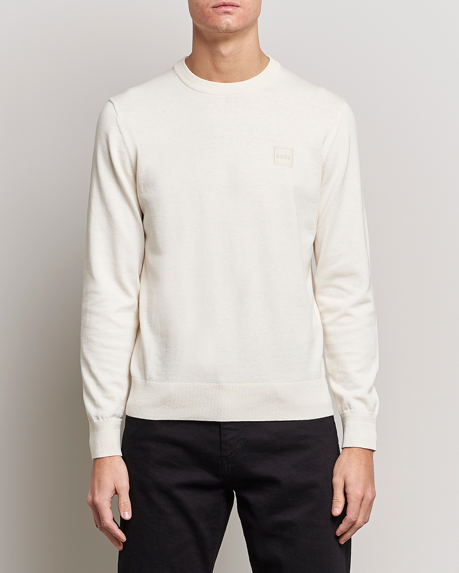 Herre | Strikkede gensere | BOSS ORANGE | Kanovano Knitted Sweater Open White