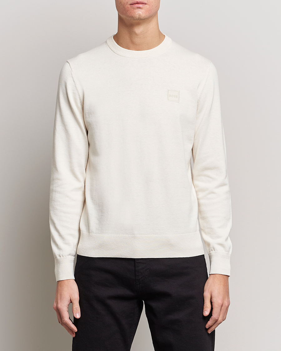 Herre | Gensere | BOSS ORANGE | Kanovano Knitted Sweater Open White