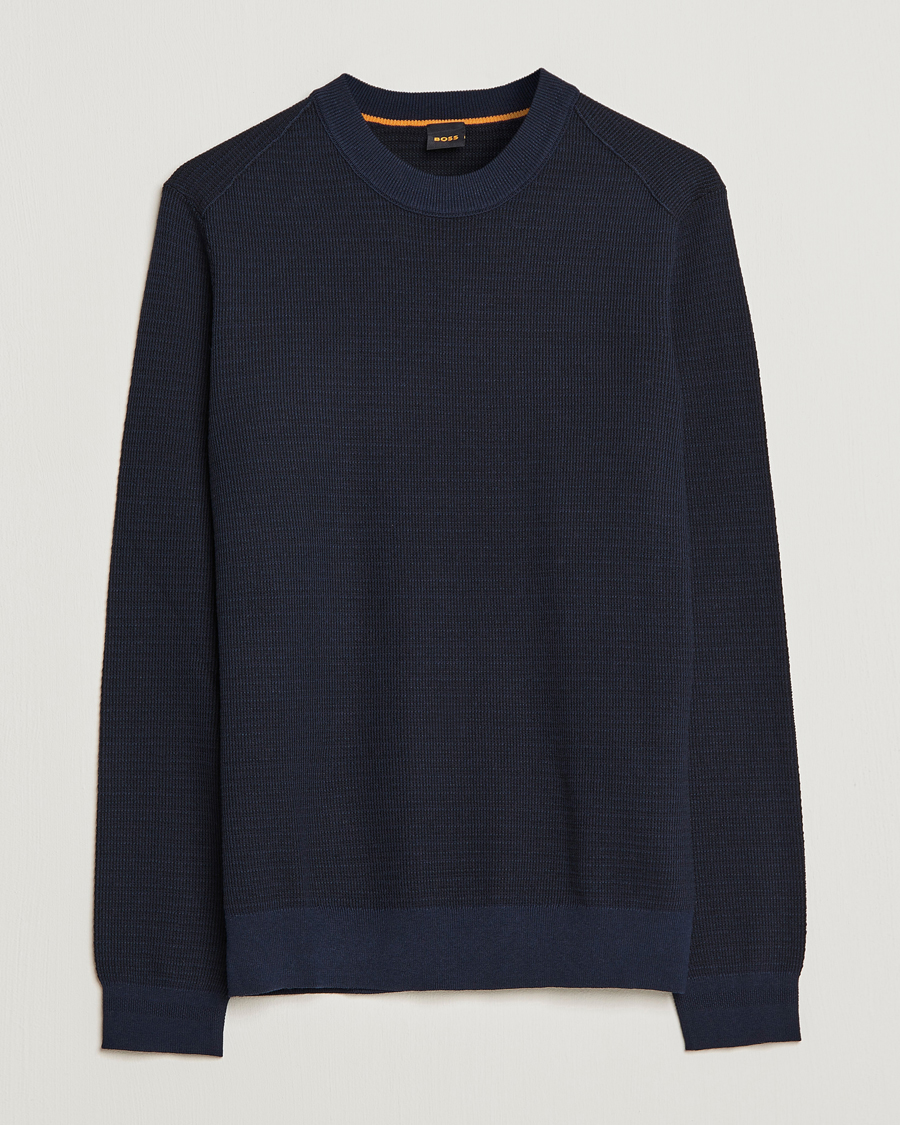 Herre | Gensere | BOSS ORANGE | Abovemo Knitted Sweater Dark Blue