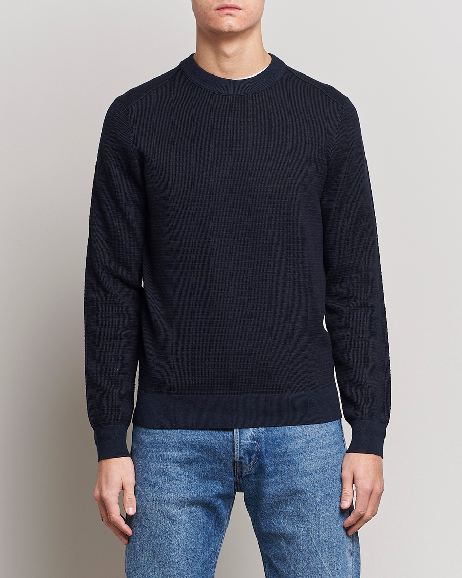 Herre | BOSS ORANGE | BOSS ORANGE | Abovemo Knitted Sweater Dark Blue