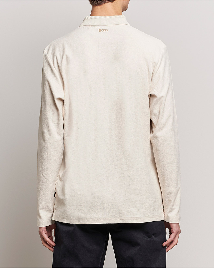 Herre | Gensere | BOSS ORANGE | Pecollege Knitted Polo Open White