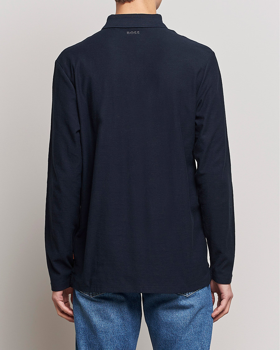 Herre | Gensere | BOSS ORANGE | Pecollege Knitted Polo Dark Blue