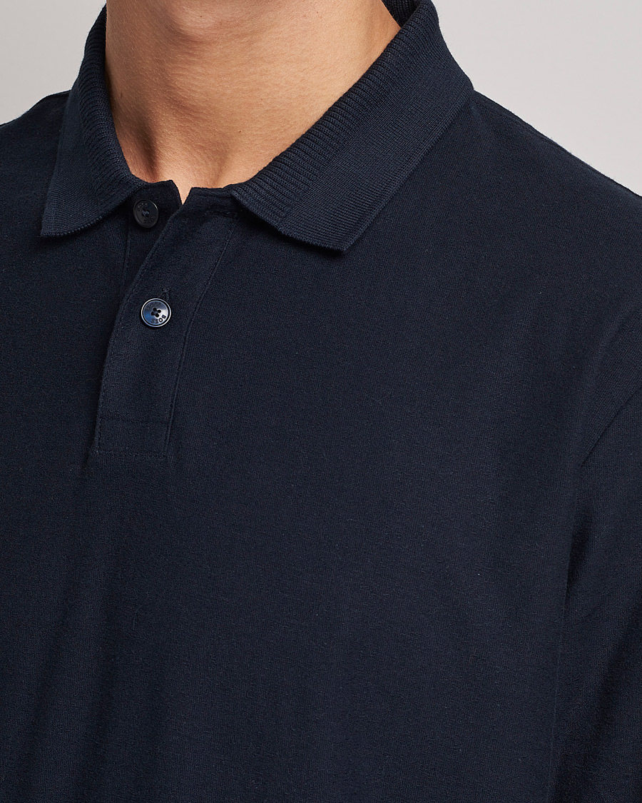 Herre | Gensere | BOSS ORANGE | Pecollege Knitted Polo Dark Blue